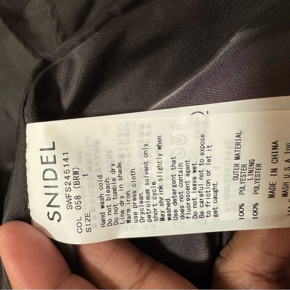 NWT Snidel Chocolate Brown Maxi Long Skirt Size 1 or US Size Medium - Picture 5 of 5